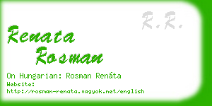 renata rosman business card